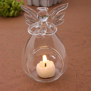 Angel Glass Candle Holder